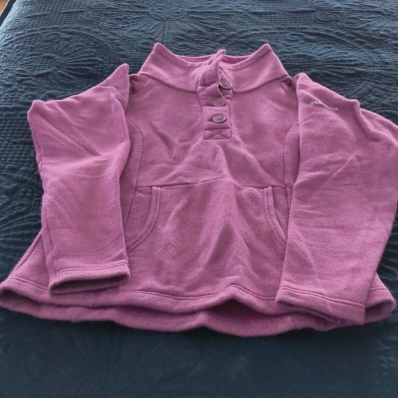 Ladies Columbia button front sweatshirt - Picture 1 of 8